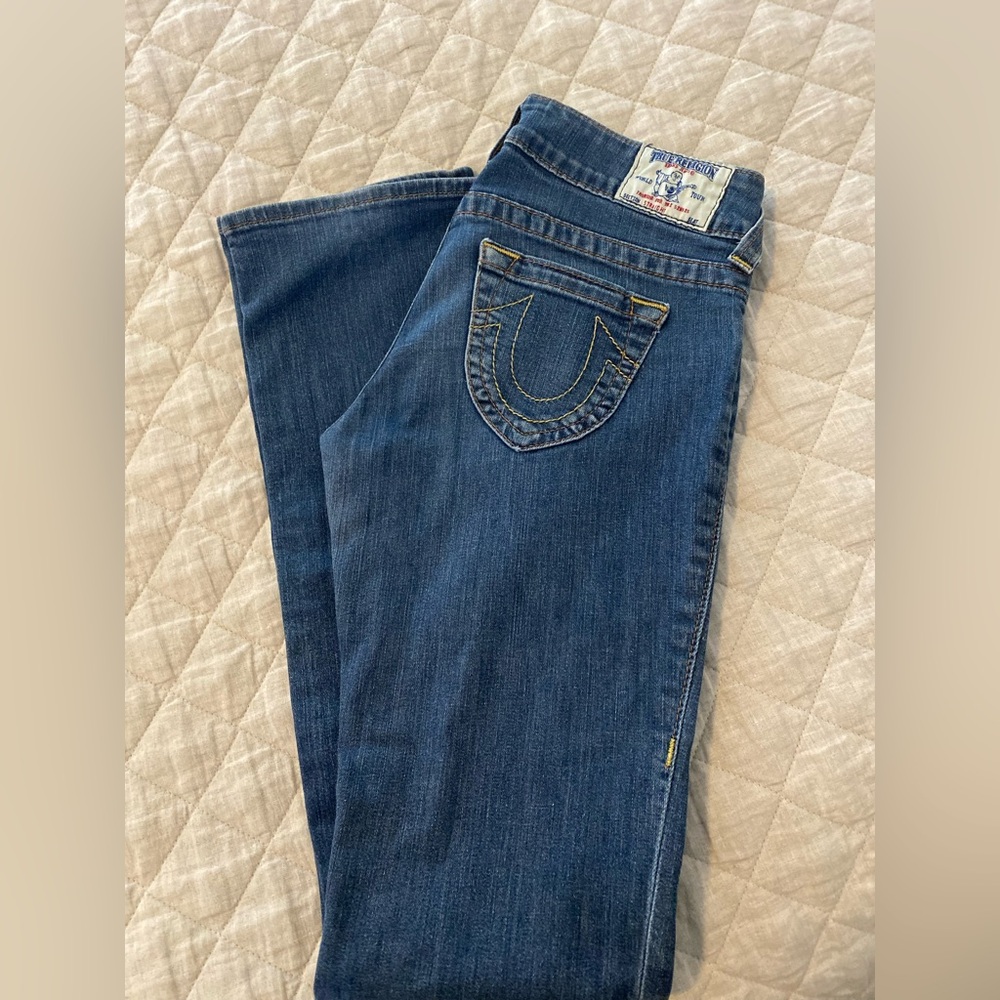 True Religion Blue Boot Cut Jeans Classic Style